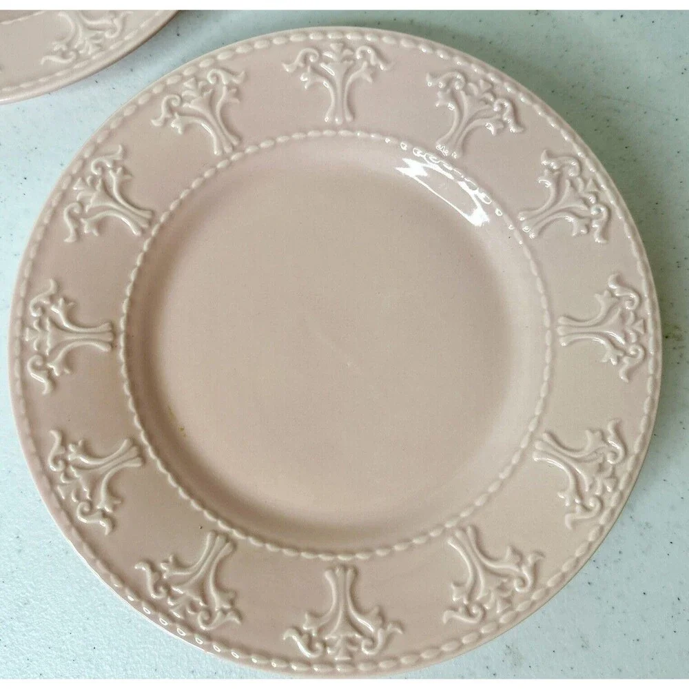 Set Of 4‎ JCPenney Home Collection 7.5” Salad/dessert Plates Pink - Picture 4 of 6
